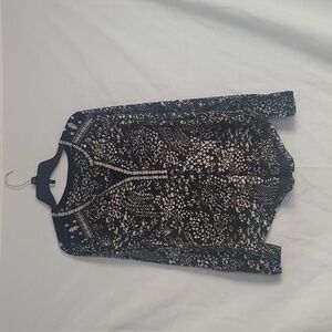 Lucky Brand black and white long sleeve tunic